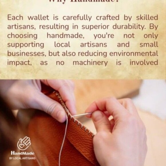 Vintage Style Artnamics Camel Leather Wallet - Picture 8 of 11